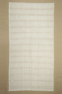 Turkish Hemp Rug 6x11 Striped Flat Weave Hemp Kilim Rug. 175,336