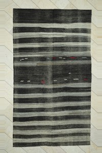 6x11 Turkish Nomadic Goat Hair Kilim Rug 187,330 - Goat Hair Rug $i