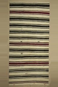 Turkish Natural Rug 6x12 Naturel Stripe Kilim Rug. 183,379