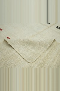 6x13 Embroidered Cream Hemp Kilim Rug 178,406 - Turkish Hemp Rug $i