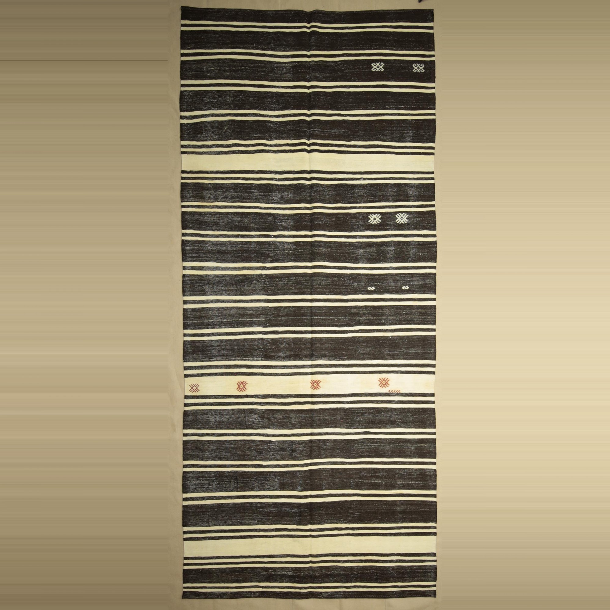 6x14 Mid Century Decor Naturel Kilim Rug. 182,424 - Turkish Natural Rug