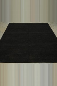 6x7.5 Dark Brown Goat Hair Kilim Rug 180,228 - Goat Hair Rug $i