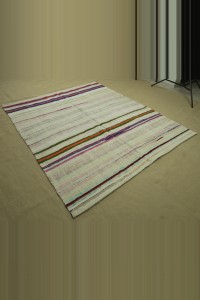 6x7 Mid Century Modern Hemp Rug 190,224 - Turkish Hemp Rug $i