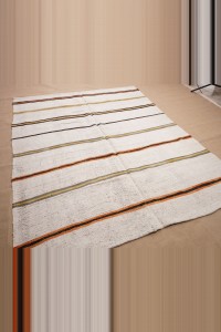 6x8 Striped Hemp Kilim Rug. 184,230 - Turkish Hemp Rug $i