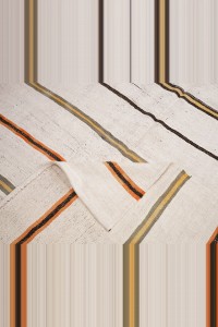6x8 Striped Hemp Kilim Rug. 184,230 - Turkish Hemp Rug $i