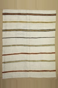 Turkish Hemp Rug 6x8 Striped Hemp Kilim Rug. 184,230