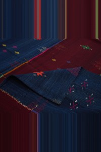 6x8 Van Perde Blue Red Kilim Rug 174,243 - Turkish Kilim Rug  $i