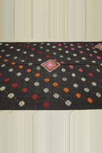 6x9.6 Brown Goat Hair KIlim Rug 183,293 - Goat Hair Rug $i