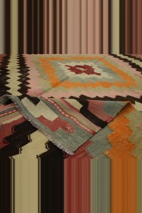 6x9 Old Flat Weave Eskisehir Kilim Rug 186,265 - Turkish Kilim Rug  $i