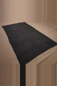 6x9 Overdye Black Hemp Kilim Rug 165,290 - Turkish Hemp Rug  $i