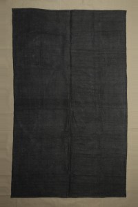 Turkish Hemp Rug 6x9 Overdye Black Hemp Rug. 176,289