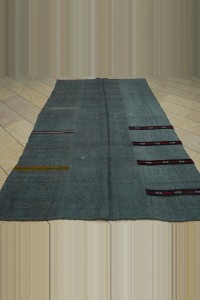 6x9 Overdyed Gray Hemp Kilim Rug. 187,286 - Turkish Hemp Rug $i