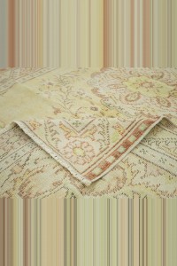 6x9 Pastel Yellow Vintage Oushak Rug 177,283 - Oushak Rug $i