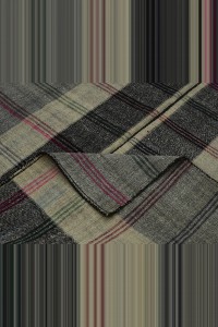 6x9 Primitive Striped Kilim Rug 172,283 - Grey Turkish Rug $i