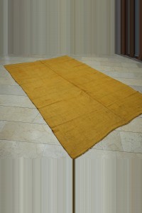 6x9 Saffron Color Hemp Kilim Rug 167,271 - Turkish Hemp Rug $i