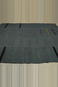 7.5x9 Overdye Gray Hemp Kilim Rug 230,266 - Turkish Hemp Rug $i
