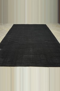 7.6x12 Plain Dark Brown Goat Hair Kilim Rug 233,350 - Goat Hair Rug $i
