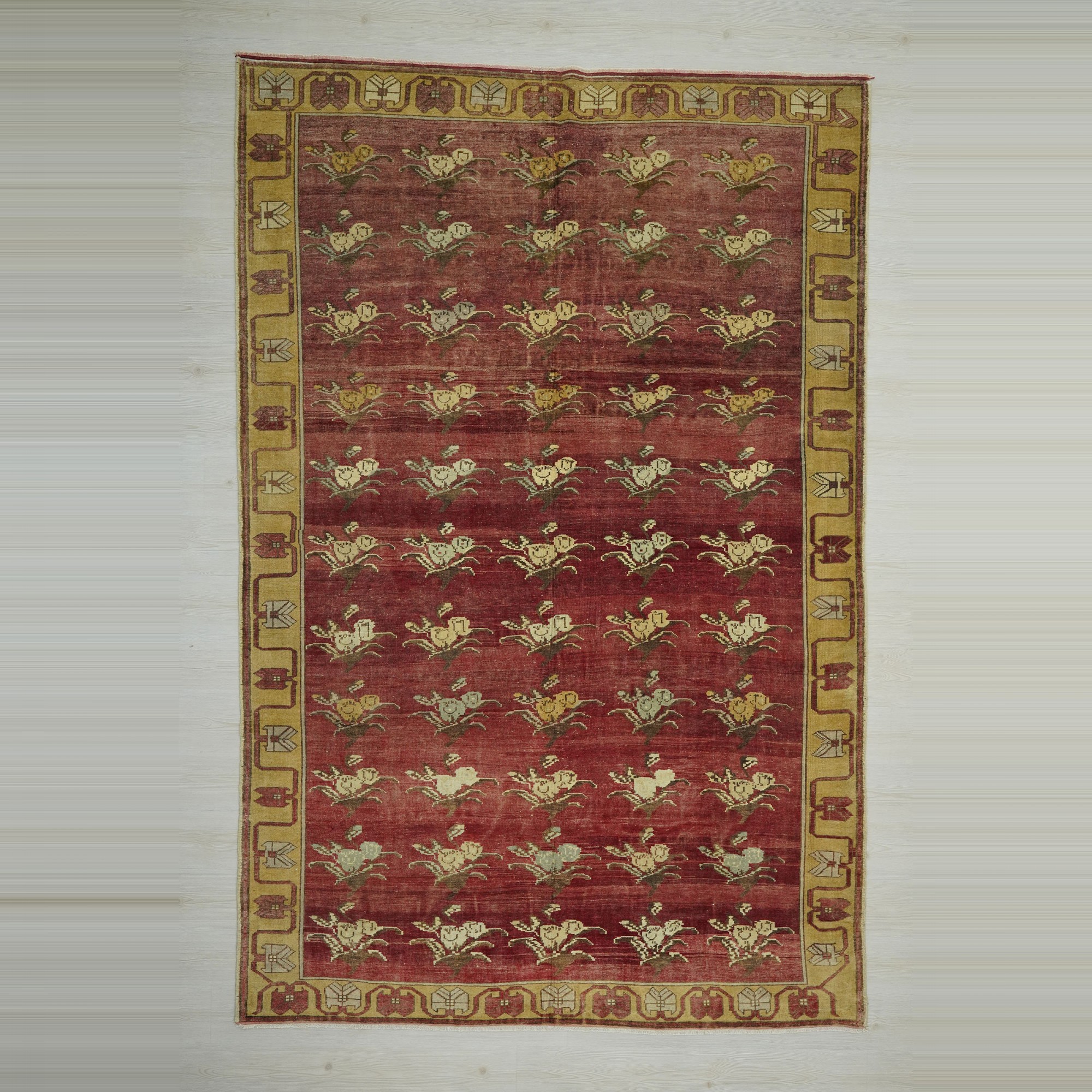 7x10.5 Sun Faded Red Sivas Kangal Rug. 213,322 - Turkish Carpet Rug