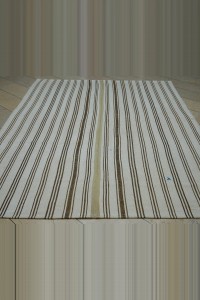 7x10 Minimalist Stripe Naturak Kilim Rug 217,287 - Turkish Natural Rug  $i