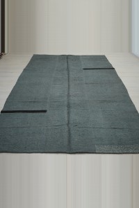 7x10 Overdye Gray Hemp Kilim Rug 200,302 - Turkish Hemp Rug $i