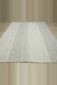 7x10 White And Gray Flat Weave Kilim Rug 226,310 - Grey Turkish Rug  $i