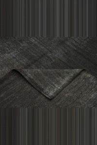 7x11.5 Plain Dark Brown Natural Goat Hair Woven Rug 220,350 - Goat Hair Rug $i
