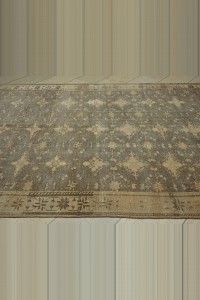 7x11.6 Brownish Gray Antique Kars Carpet Rug 207,354 - Turkish Carpet Rug $i
