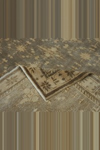 7x11.6 Brownish Gray Antique Kars Carpet Rug 207,354 - Turkish Carpet Rug $i