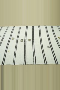 7x11 Black And White Hemp Rug 199,345 - Turkish Hemp Rug $i