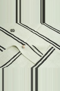 7x11 Black And White Hemp Rug 199,345 - Turkish Hemp Rug $i