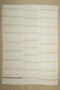 Turkish Hemp Rug 7x11 Modern Striped Hemp Kilim Rug 227,320