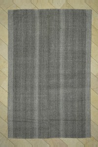 Grey Turkish Rug 7x11 Natural Plain Gray Kilim Rug 217,332