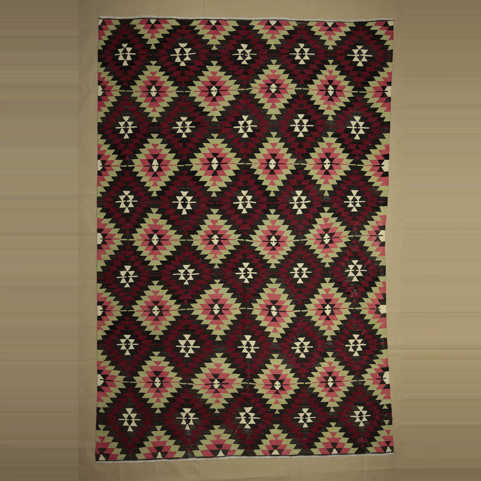 7x11 Old Flat Weave Kilim Rug 216,332 - Turkish Kilim Rug