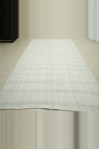 7x12 Broken Gray Striped Hemp Kilim Rug 200,351 - Turkish Hemp Rug $i