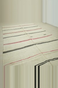 7x12 Turkish Stripe Hemp Kilim Rug 217,362 - Turkish Hemp Rug $i