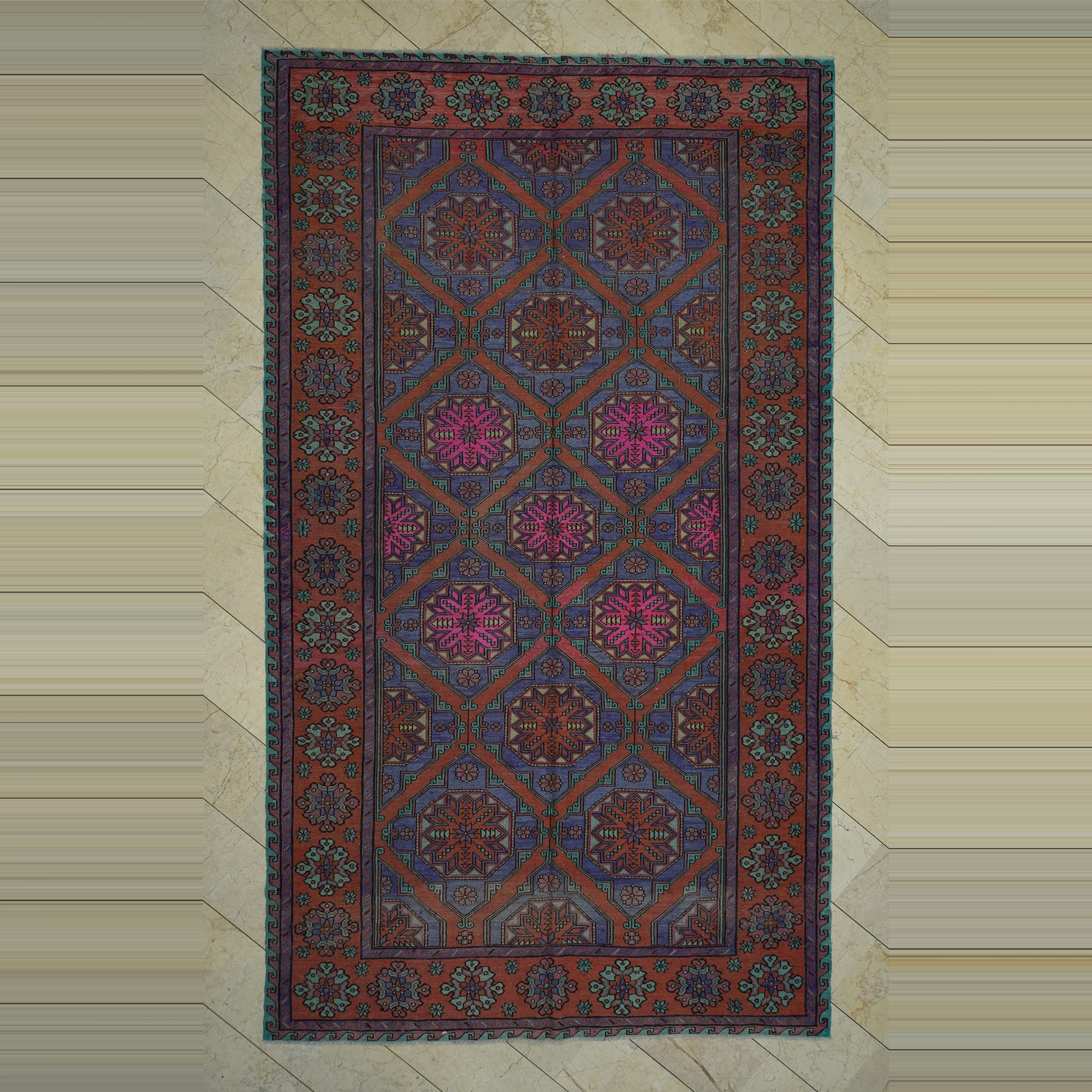 7x13 Caucasian Soumak Kilim Rug 220,383 - Turkish Kilim Rug