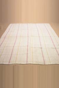 7x7 Stripe Hemp Kilim Rug. 200,221 - Turkish Hemp Rug $i