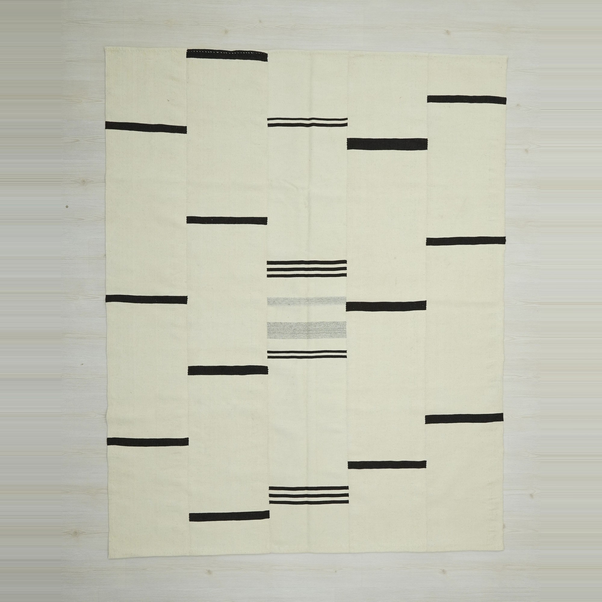 7x8 Minimalist Decor Stripe Kilim Rug. 202,255 - Turkish Natural Rug