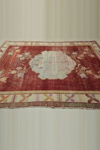 7x9.5 Old Denizli Cal Carpet Rug 213,287 - Turkish Carpet Rug  $i