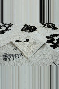8x10 Black And White Hemp Carpet Rug 240,300 - Turkish Carpet Rug  $i