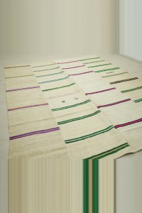 8x10 Broken Stripe Hemp Kilim Rug 248,300 - Turkish Hemp Rug $i