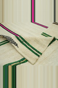 8x10 Broken Stripe Hemp Kilim Rug 248,300 - Turkish Hemp Rug $i