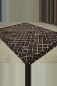 8x10 Embroidered Goat Hair Kilim Rug 233,302 - Turkish Kilim Rug $i