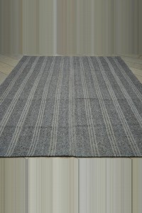 8x10 Feet Natural Striped Grey Rug 228,295 - Grey Turkish Rug  $i