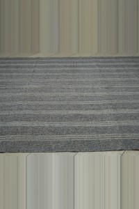 8x10 Feet Natural Striped Grey Rug 228,295 - Grey Turkish Rug  $i
