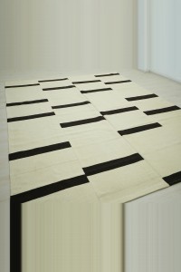 8x10 Mid Century Modern Stripe Kilim Rug 242,306 - Turkish Natural Rug $i