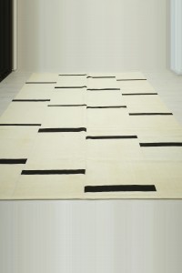 8x10 Modern Stripe Turkish Kilim Rug 242,306 - Turkish Natural Rug $i