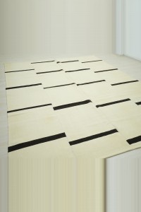 8x10 Modern Stripe Turkish Kilim Rug 242,306 - Turkish Natural Rug $i