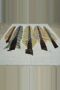 8x10 Pine Tree Hemp Rug 252,315 - Turkish Carpet Rug  $i