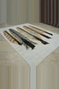 8x10 Pine Tree Hemp Rug 252,315 - Turkish Carpet Rug  $i